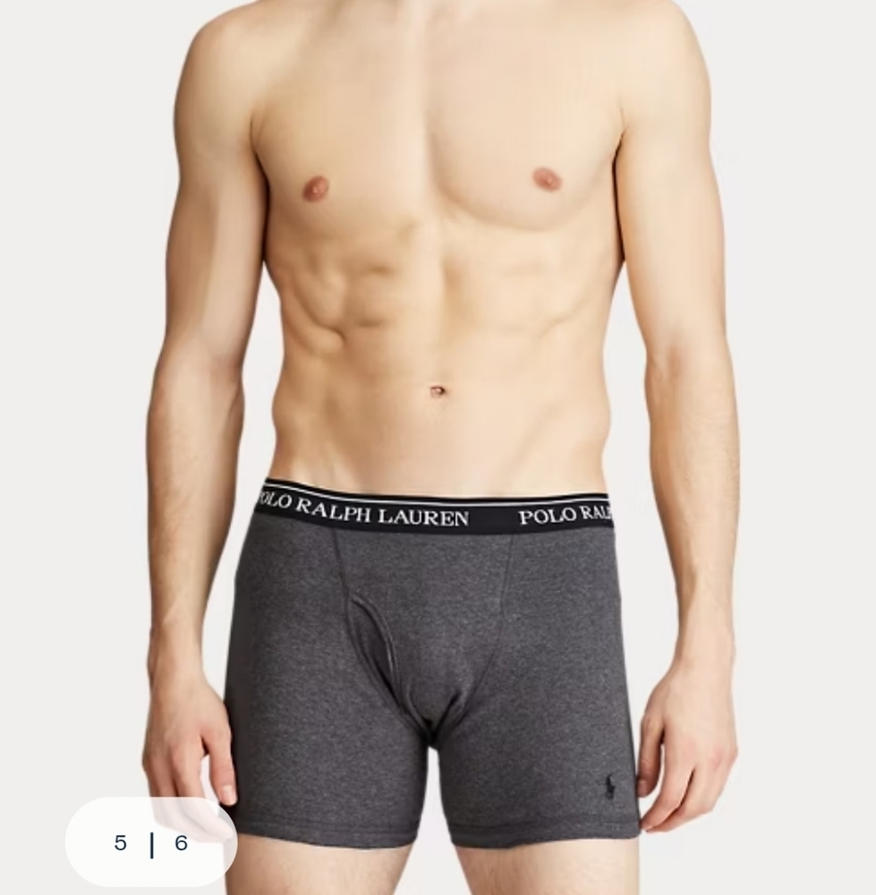 NWT Polo by Ralph Lauren Men's Grey Boxer Briefs